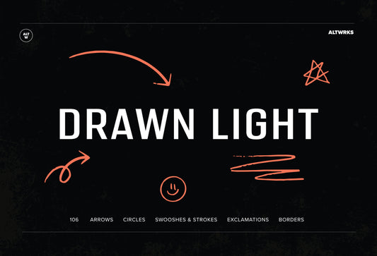 Drawn Light - 106 Hand-Drawn Elements